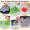 4 Pieces Diamond Art Painting Bookmarks 5D Diamond Art Bookmarks for Book Lovers DIY Mandala Triangle Making Corner Bookmark for Home Office School Class Project